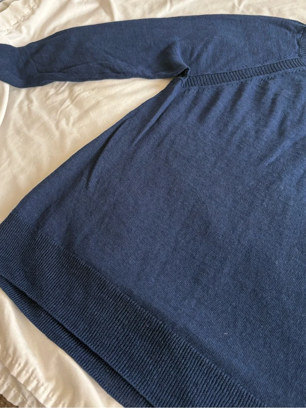 J. Crew Women's Navy Lightweight Linen Crewneck Sweater